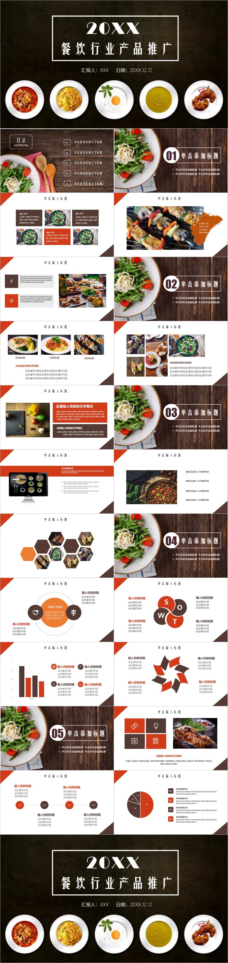 茶餐厅餐饮行业产品推广PPT模板
